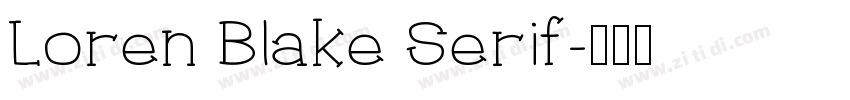Loren Blake Serif字体转换